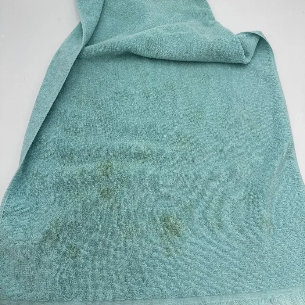 Vintage Tastemaker BlueFloral Bath Towel Fringe